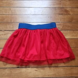 Disney Red Skater Skirt with Blue Waistband